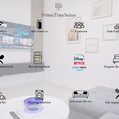 Primetime Suite Fuer 8+Kueche/Wifi Essen Exterior photo